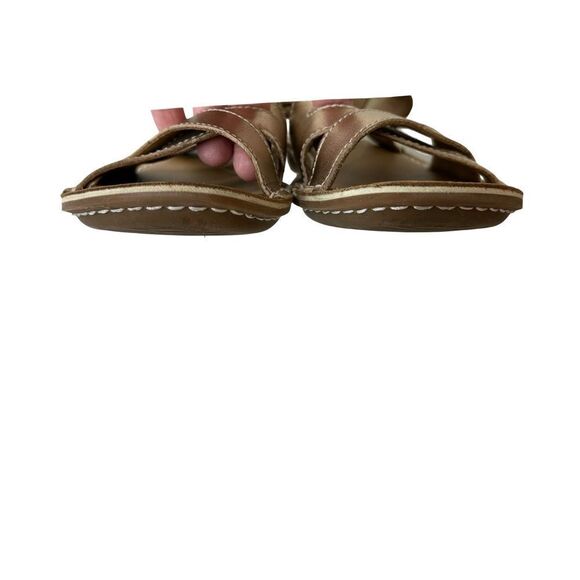 CLARKS Artisan Tustin Spears Metallic Leather Comfy Strappy Sandals Size 8.5 - Picture 11 of 17